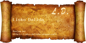 Lisko Dalida névjegykártya